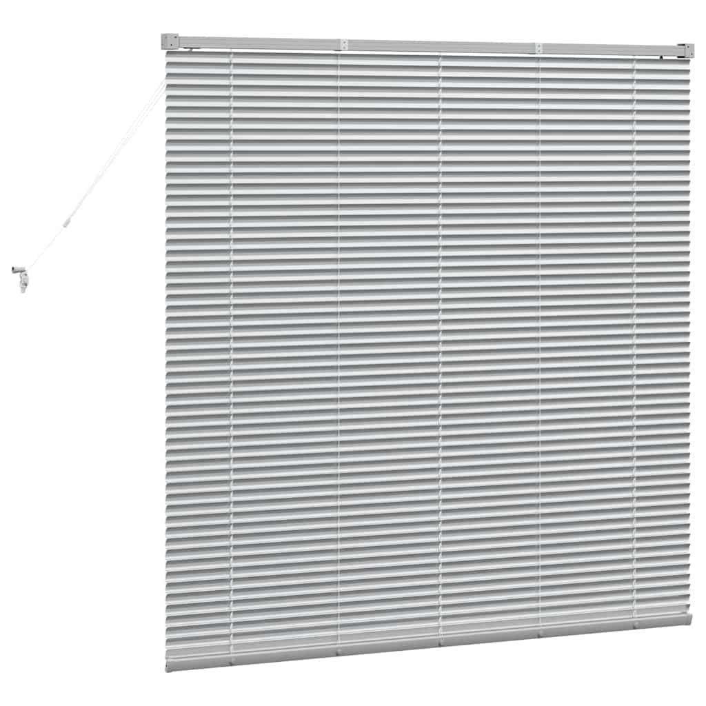 Venetian Blinds Height Adjustable Silver 130 x 130 cm Aluminium