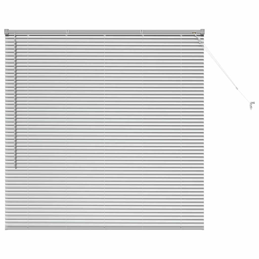 Venetian Blinds Height Adjustable Silver 130 x 130 cm Aluminium