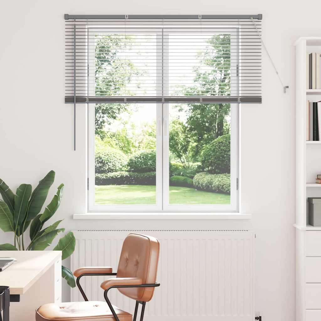 Venetian Blinds Height Adjustable Silver 130 x 135 cm Aluminium