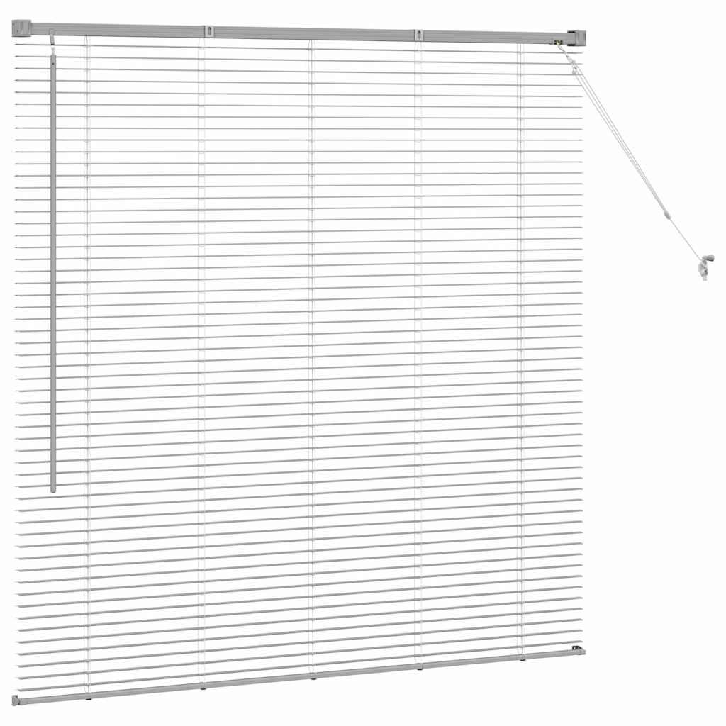 Venetian Blinds Height Adjustable Silver 130 x 135 cm Aluminium