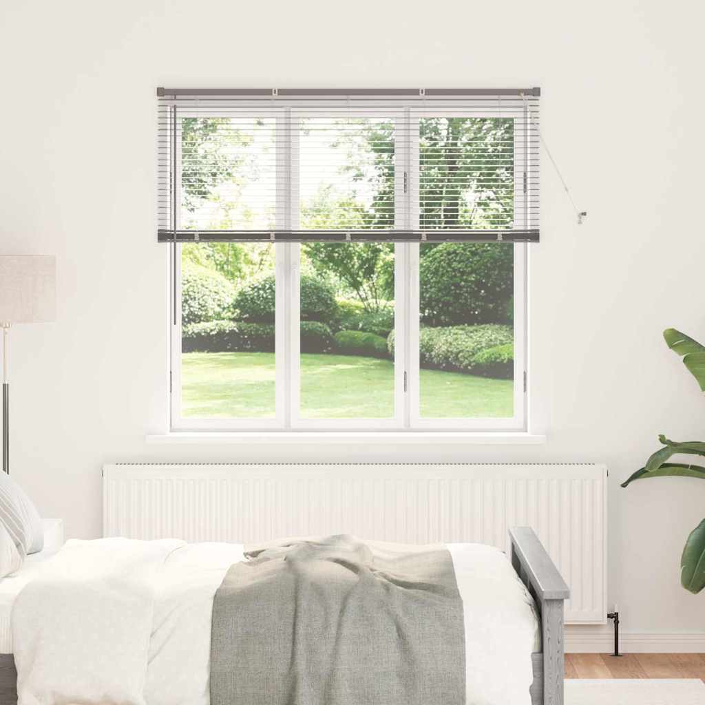 Venetian Blinds Height Adjustable Silver 130 x 140 cm Aluminium