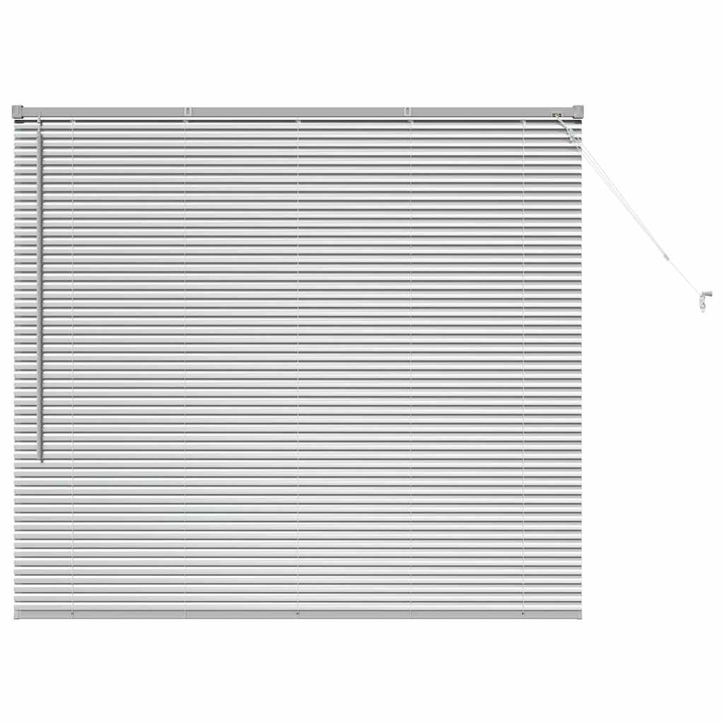 Venetian Blinds Height Adjustable Silver 130 x 145 cm Aluminium