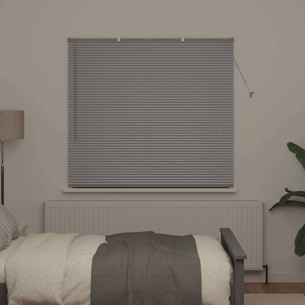 Venetian Blinds Height Adjustable Silver 130 x 150 cm Aluminium