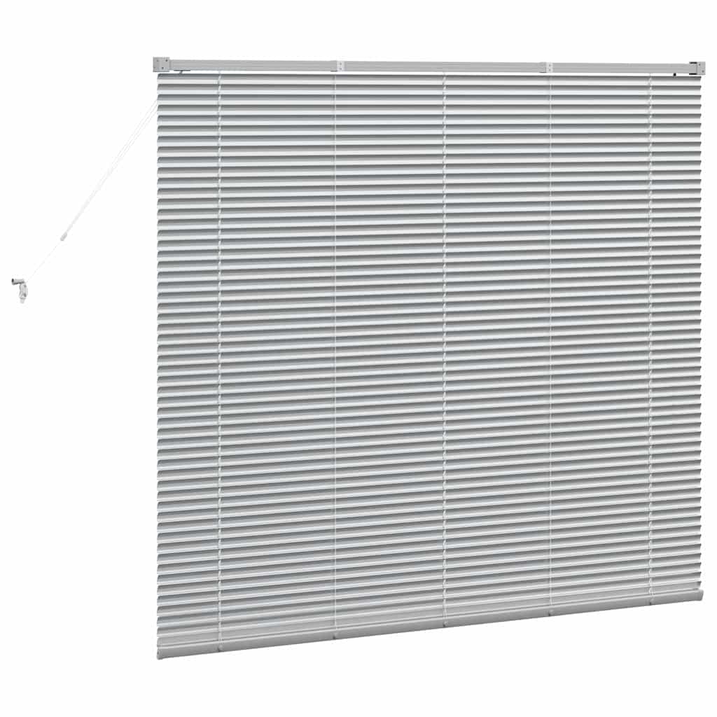 Venetian Blinds Height Adjustable Silver 130 x 150 cm Aluminium