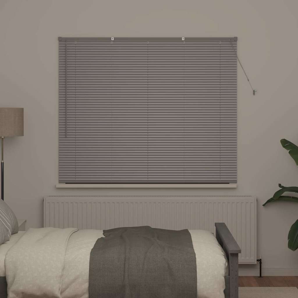 Venetian Blinds Height Adjustable Silver 130 x 160 cm Aluminium