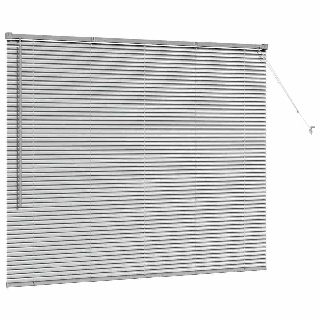 Venetian Blinds Height Adjustable Silver 130 x 160 cm Aluminium