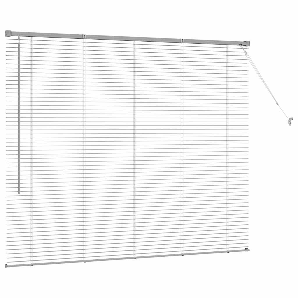 Venetian Blinds Height Adjustable Silver 130 x 160 cm Aluminium