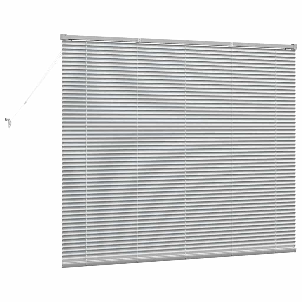 Venetian Blinds Height Adjustable Silver 130 x 160 cm Aluminium
