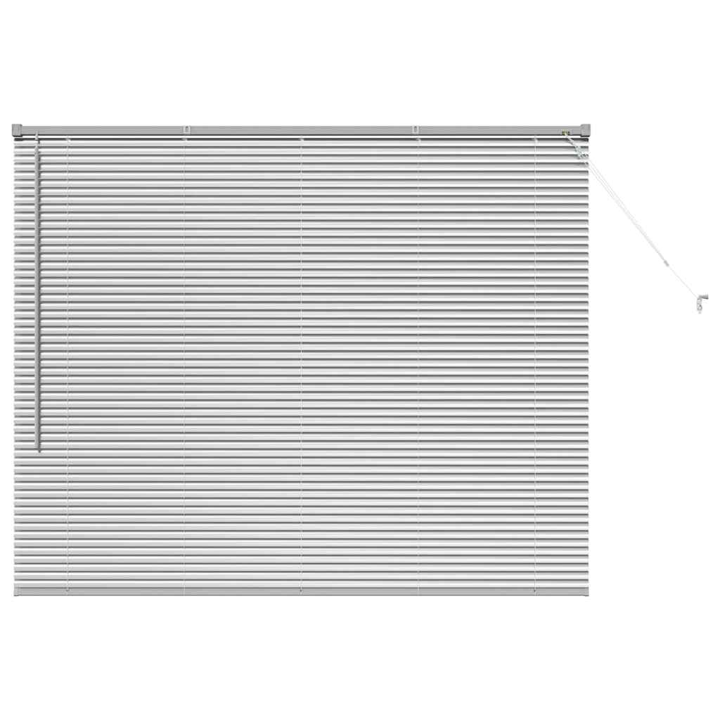 Venetian Blinds Height Adjustable Silver 130 x 160 cm Aluminium