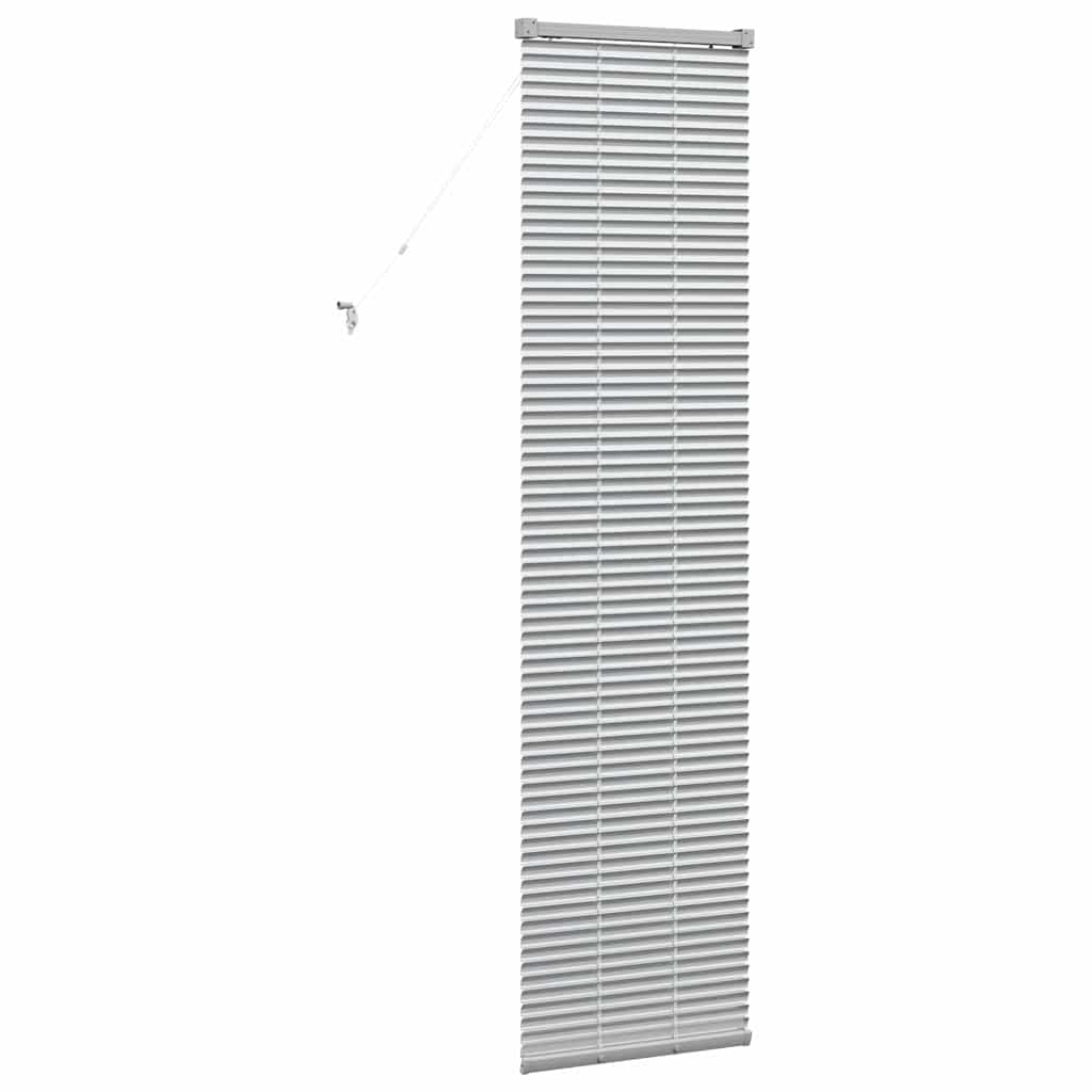 Venetian Blinds Height Adjustable Silver 175 x 40 cm Aluminium