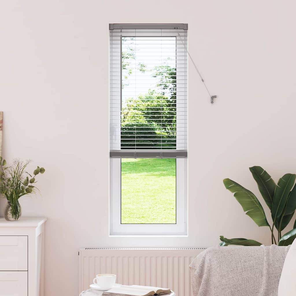 Venetian Blinds Height Adjustable Silver 175 x 45 cm Aluminium