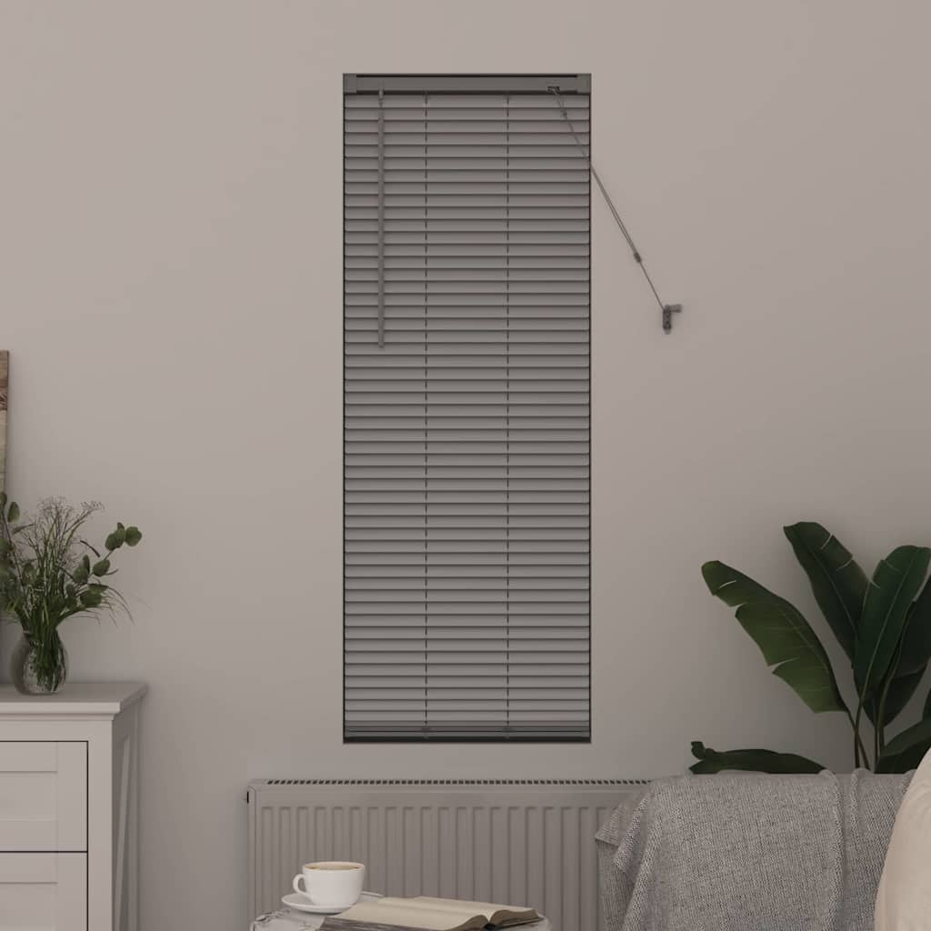 Venetian Blinds Height Adjustable Silver 175 x 45 cm Aluminium