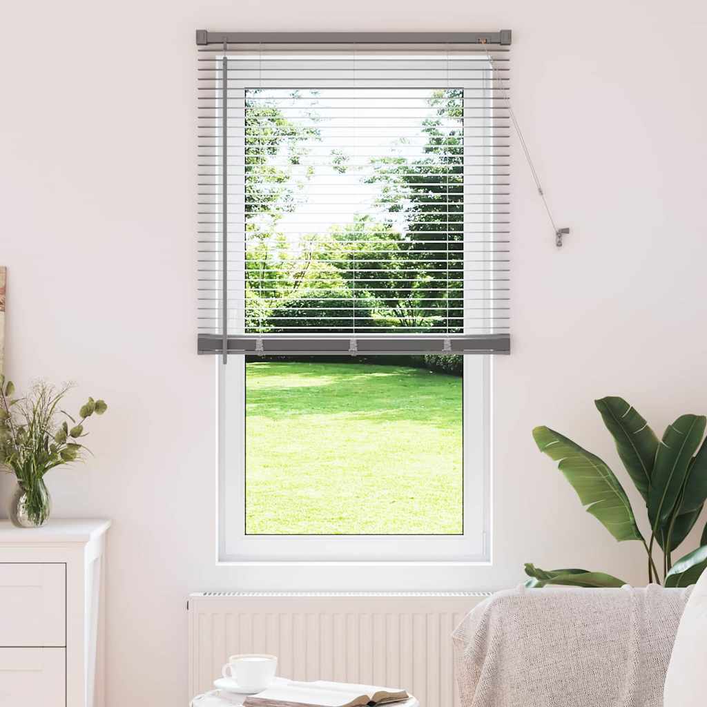 Venetian Blinds Height Adjustable Silver 175 x 75 cm Aluminium
