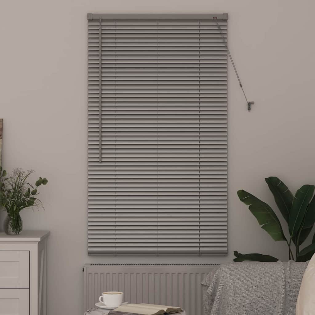 Venetian Blinds Height Adjustable Silver 175 x 75 cm Aluminium