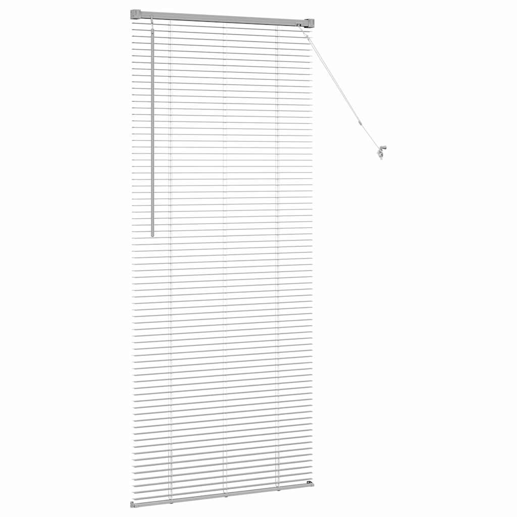 Venetian Blinds Height Adjustable Silver 175 x 75 cm Aluminium