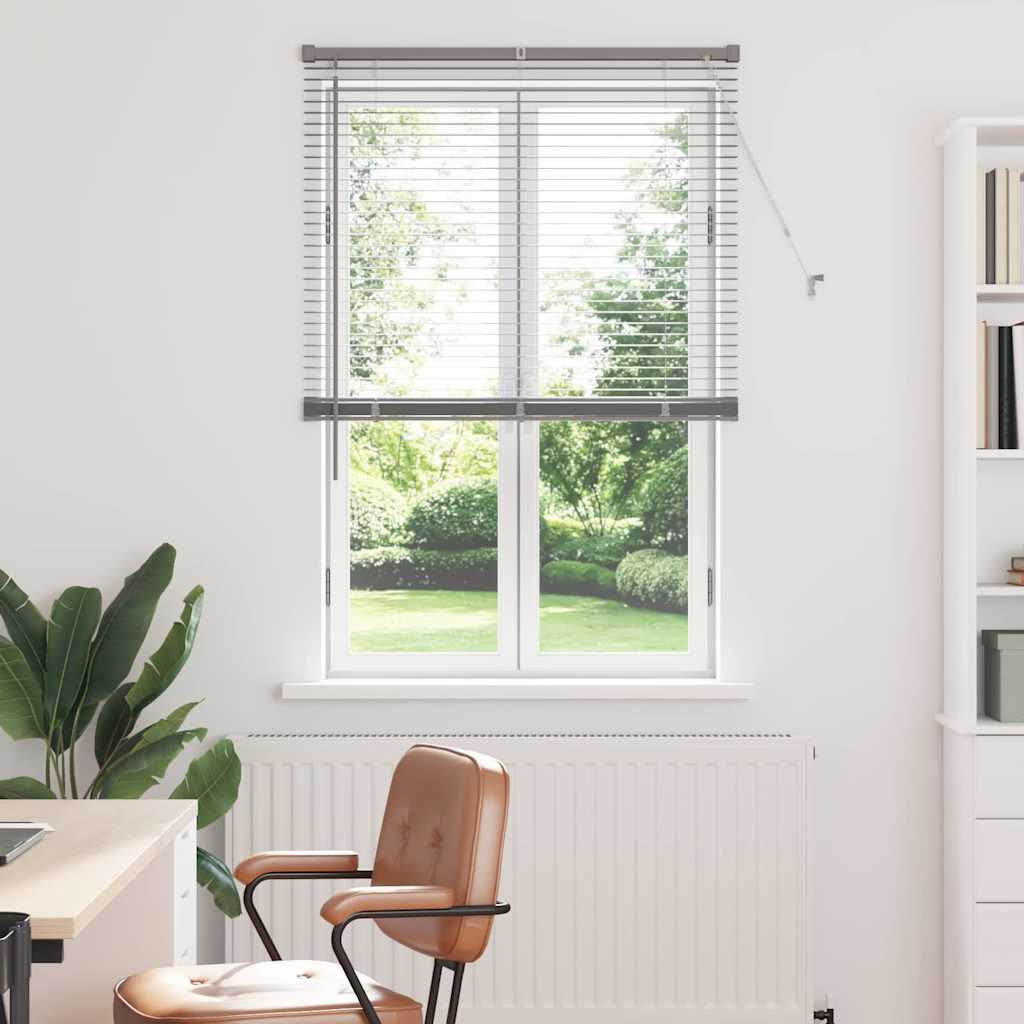Venetian Blinds Height Adjustable Silver 175 x 90 cm Aluminium