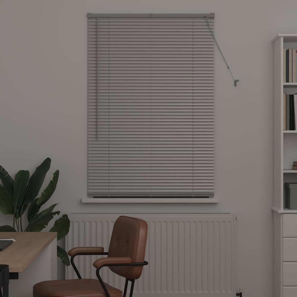 Venetian Blinds Height Adjustable Silver 175 x 90 cm Aluminium