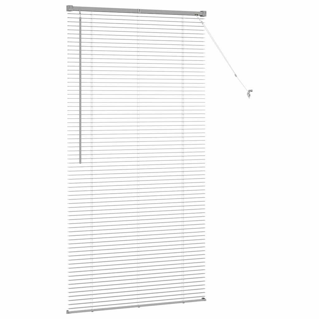 Venetian Blinds Height Adjustable Silver 175 x 95 cm Aluminium