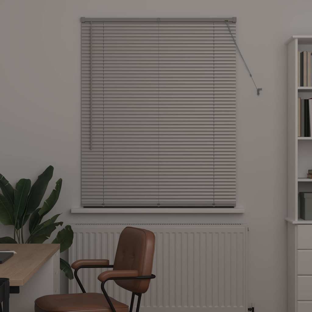 Venetian Blinds Height Adjustable Silver 175 x 105 cm Aluminium