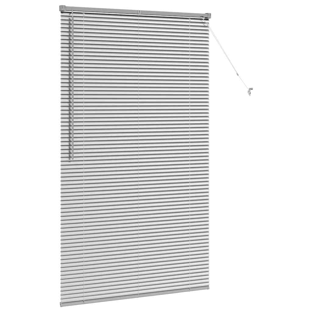 Venetian Blinds Height Adjustable Silver 175 x 105 cm Aluminium