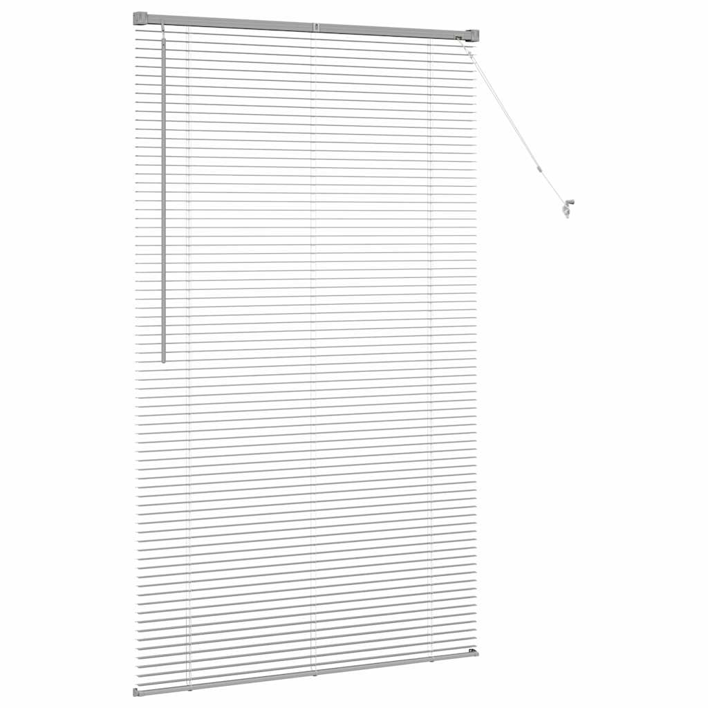 Venetian Blinds Height Adjustable Silver 175 x 105 cm Aluminium