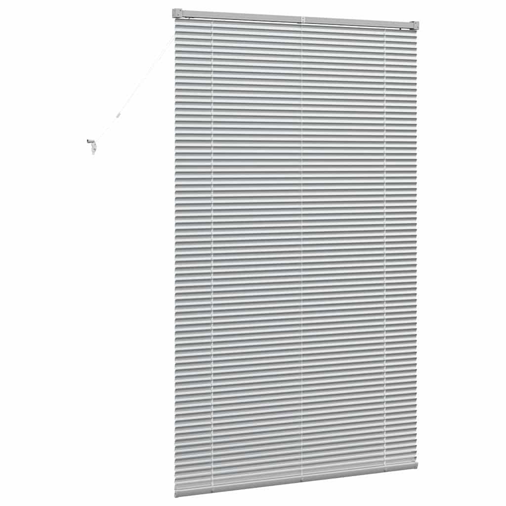 Venetian Blinds Height Adjustable Silver 175 x 105 cm Aluminium