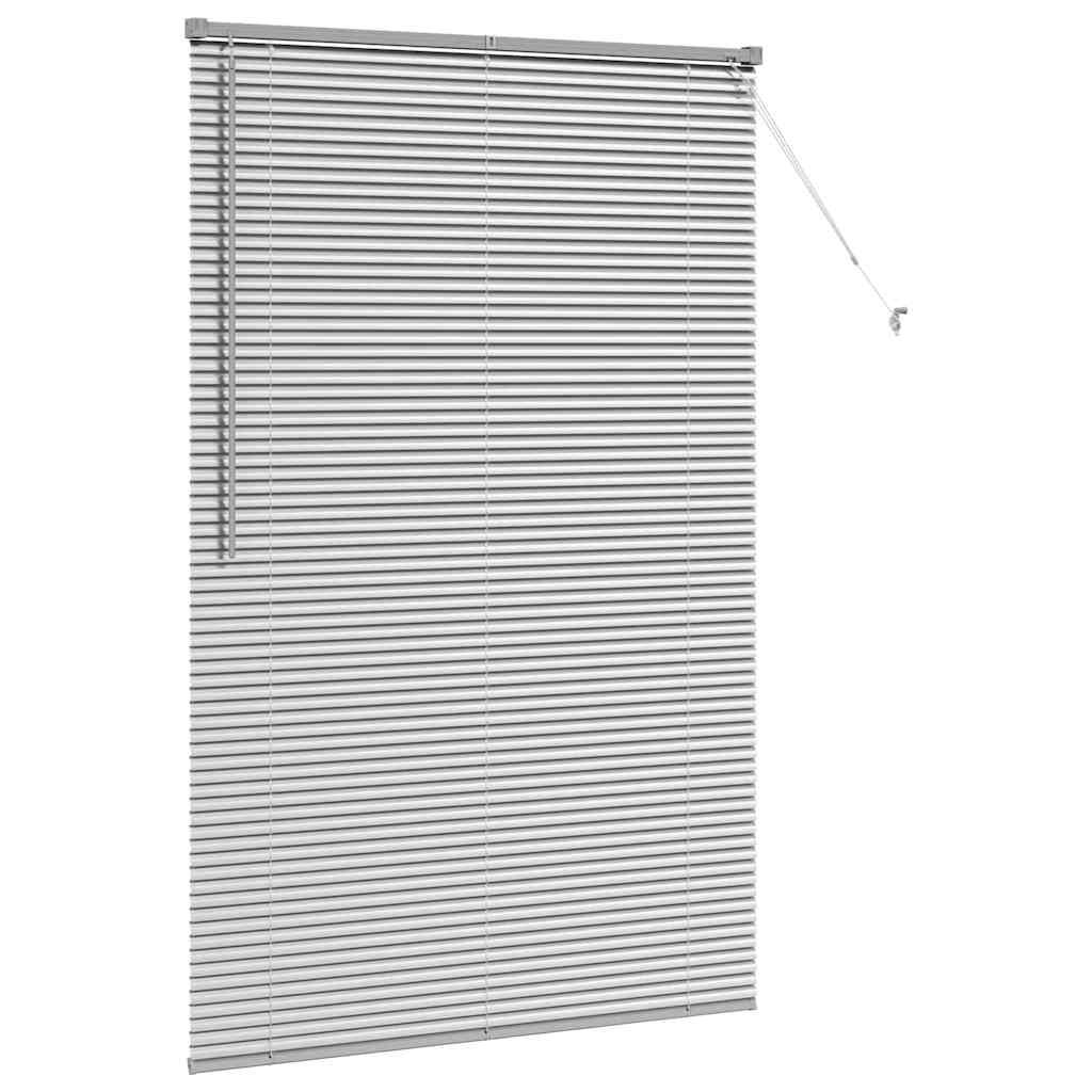 Venetian Blinds Height Adjustable Silver 175 x 110 cm Aluminium