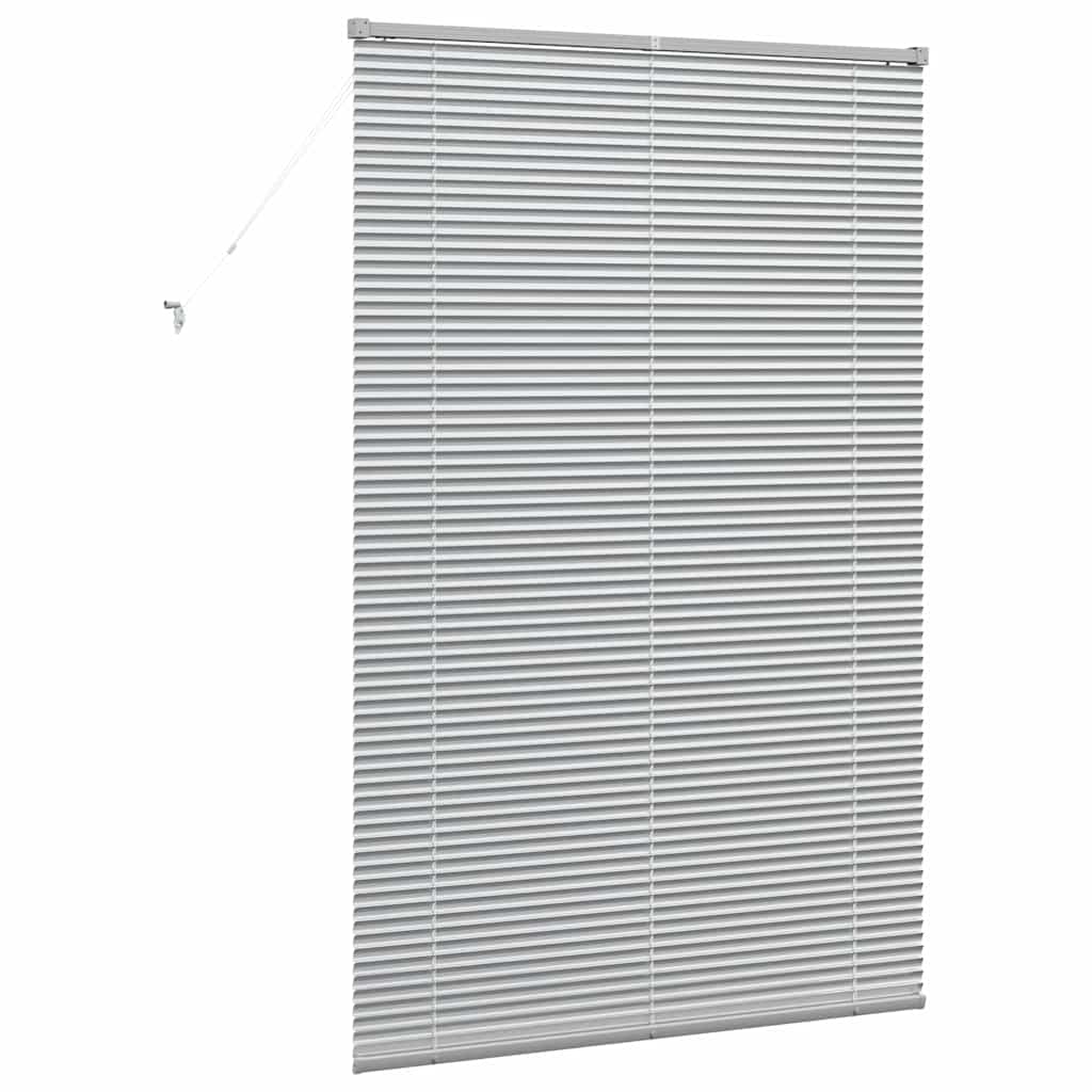Venetian Blinds Height Adjustable Silver 175 x 120 cm Aluminium