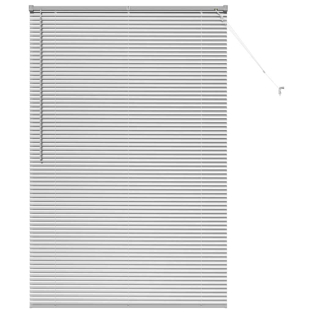 Venetian Blinds Height Adjustable Silver 175 x 120 cm Aluminium