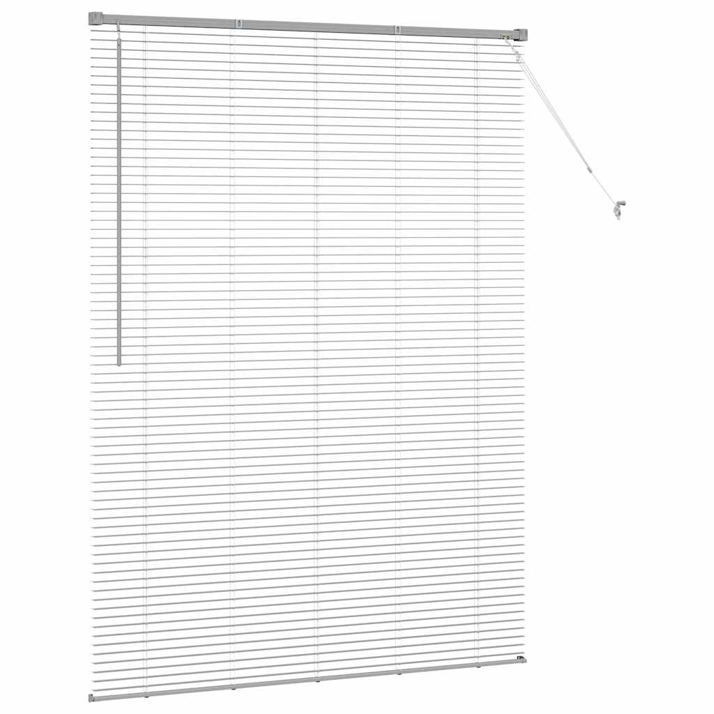 Venetian Blinds Height Adjustable Silver 175 x 130 cm Aluminium