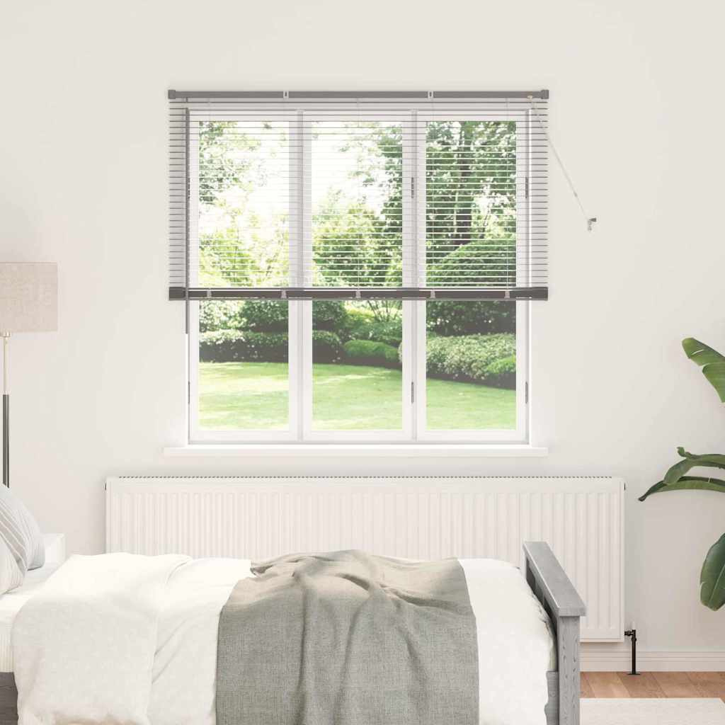 Venetian Blinds Height Adjustable Silver 175 x 140 cm Aluminium
