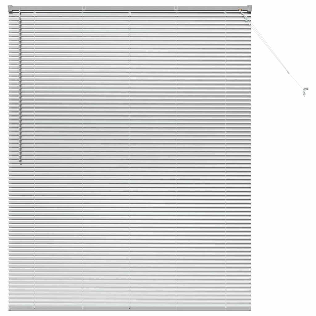 Venetian Blinds Height Adjustable Silver 175 x 140 cm Aluminium