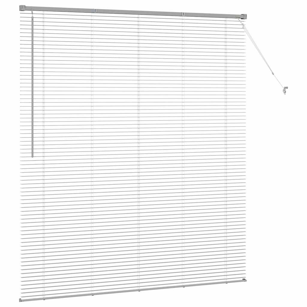 Venetian Blinds Height Adjustable Silver 175 x 160 cm Aluminium