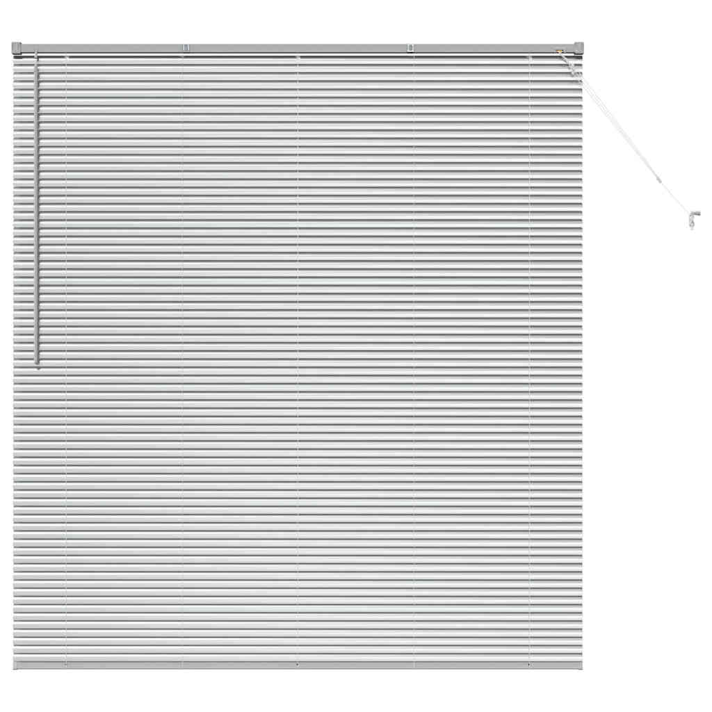 Venetian Blinds Height Adjustable Silver 175 x 160 cm Aluminium
