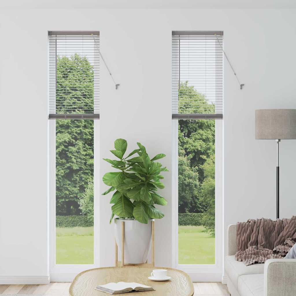 Venetian Blinds Height Adjustable Silver 220 x 40 cm Aluminium