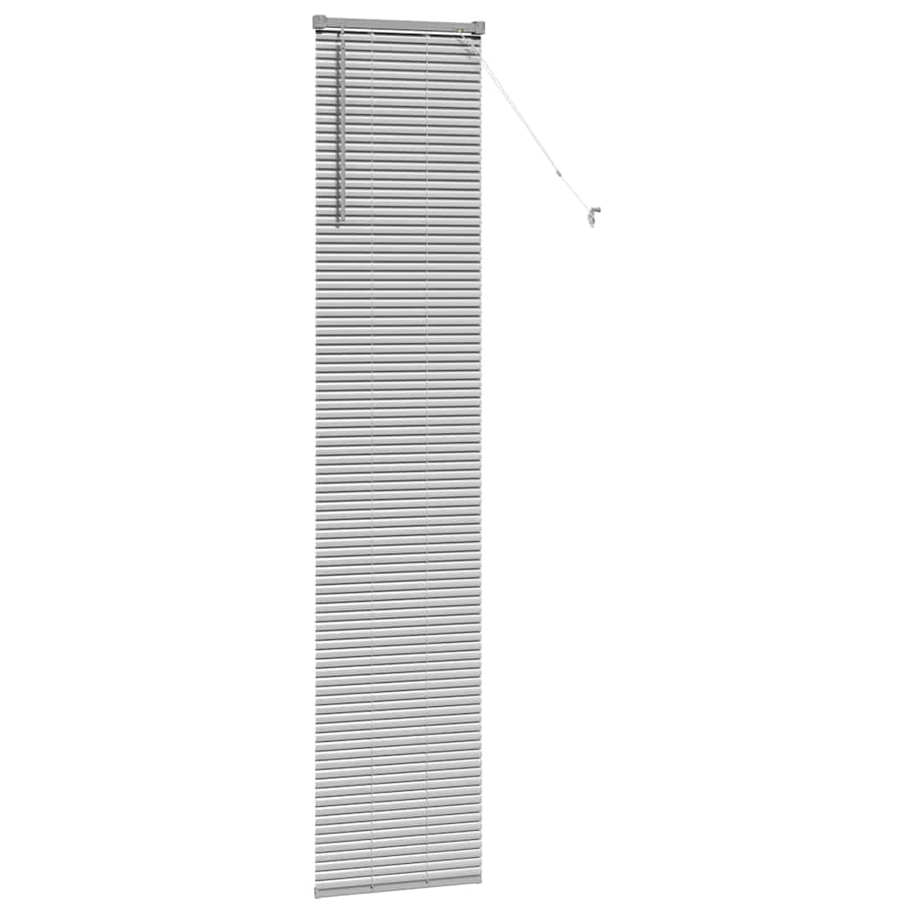 Venetian Blinds Height Adjustable Silver 220 x 40 cm Aluminium