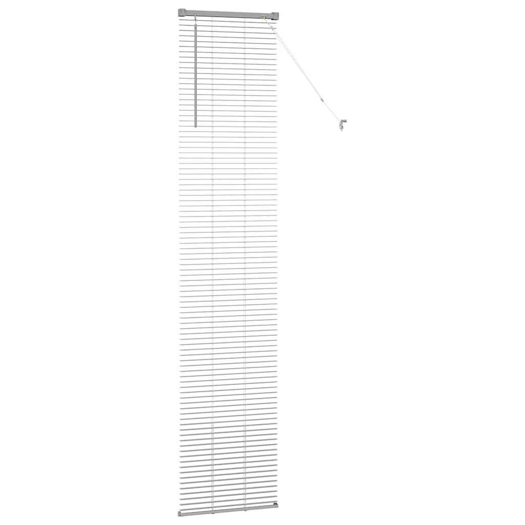 Venetian Blinds Height Adjustable Silver 220 x 40 cm Aluminium