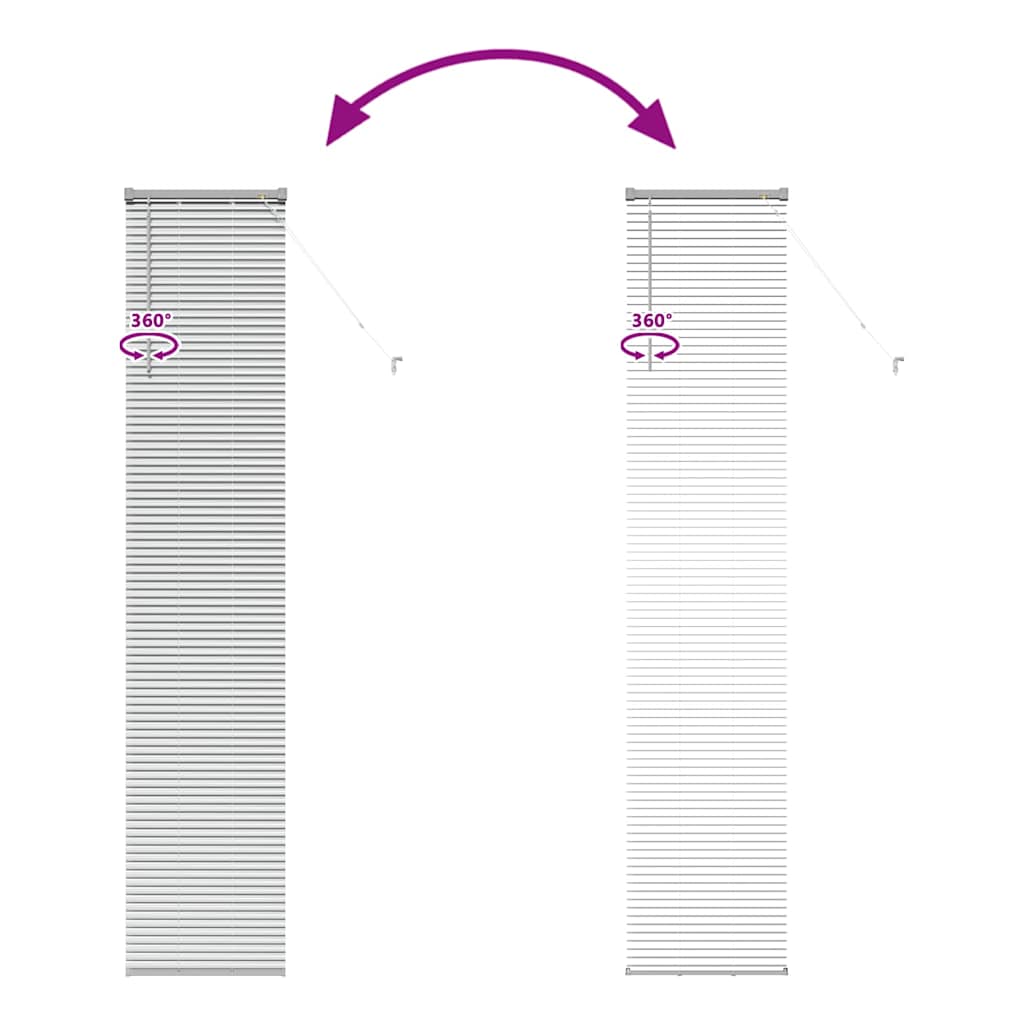 Venetian Blinds Height Adjustable Silver 220 x 45 cm Aluminium