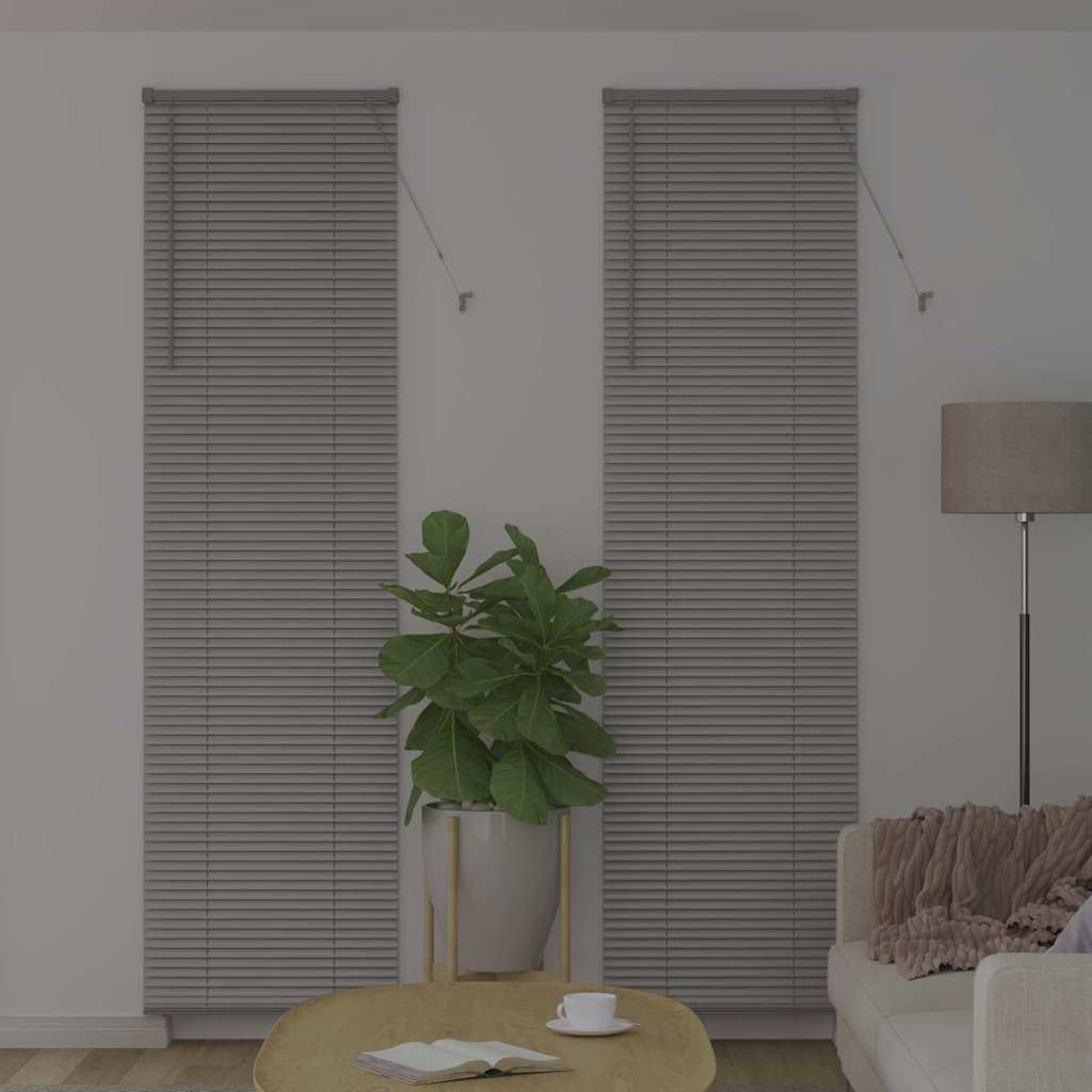 Venetian Blinds Height Adjustable Silver 220 x 60 cm Aluminium