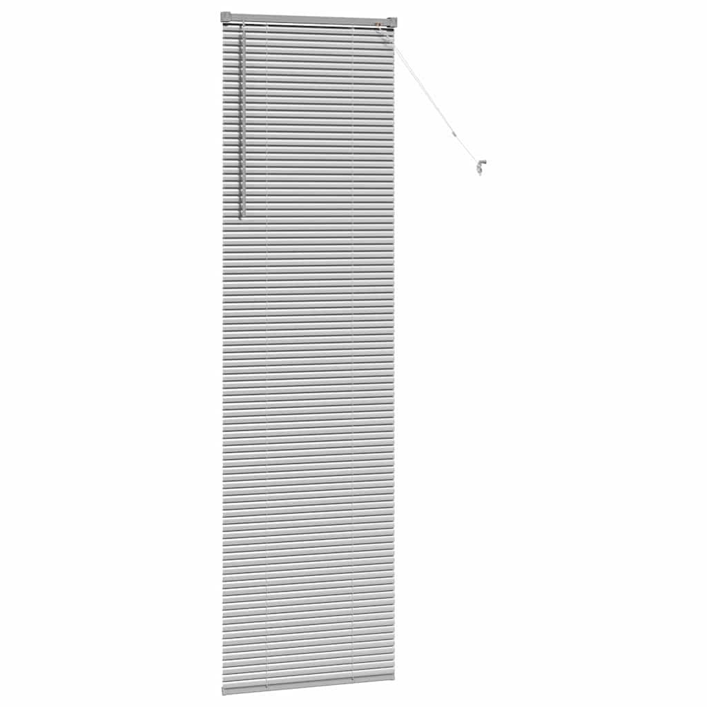 Venetian Blinds Height Adjustable Silver 220 x 60 cm Aluminium