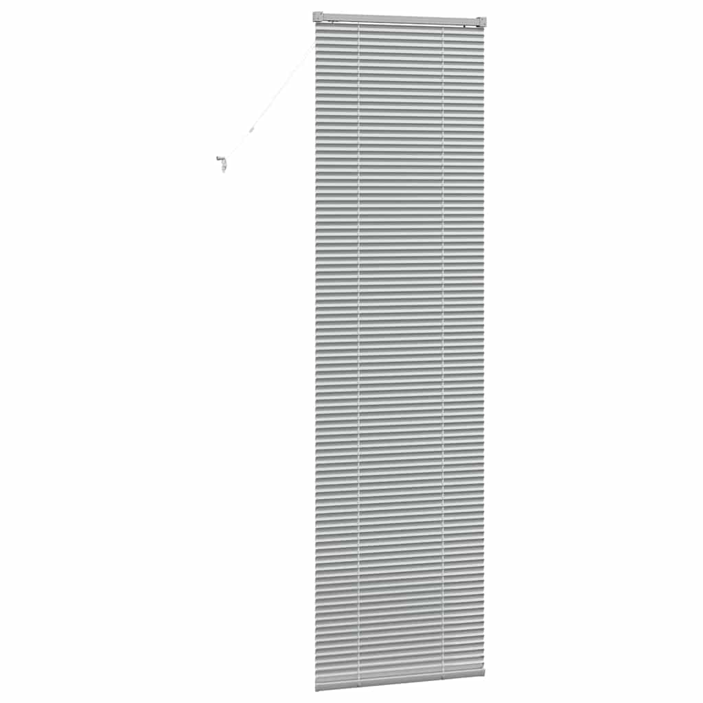 Venetian Blinds Height Adjustable Silver 220 x 60 cm Aluminium