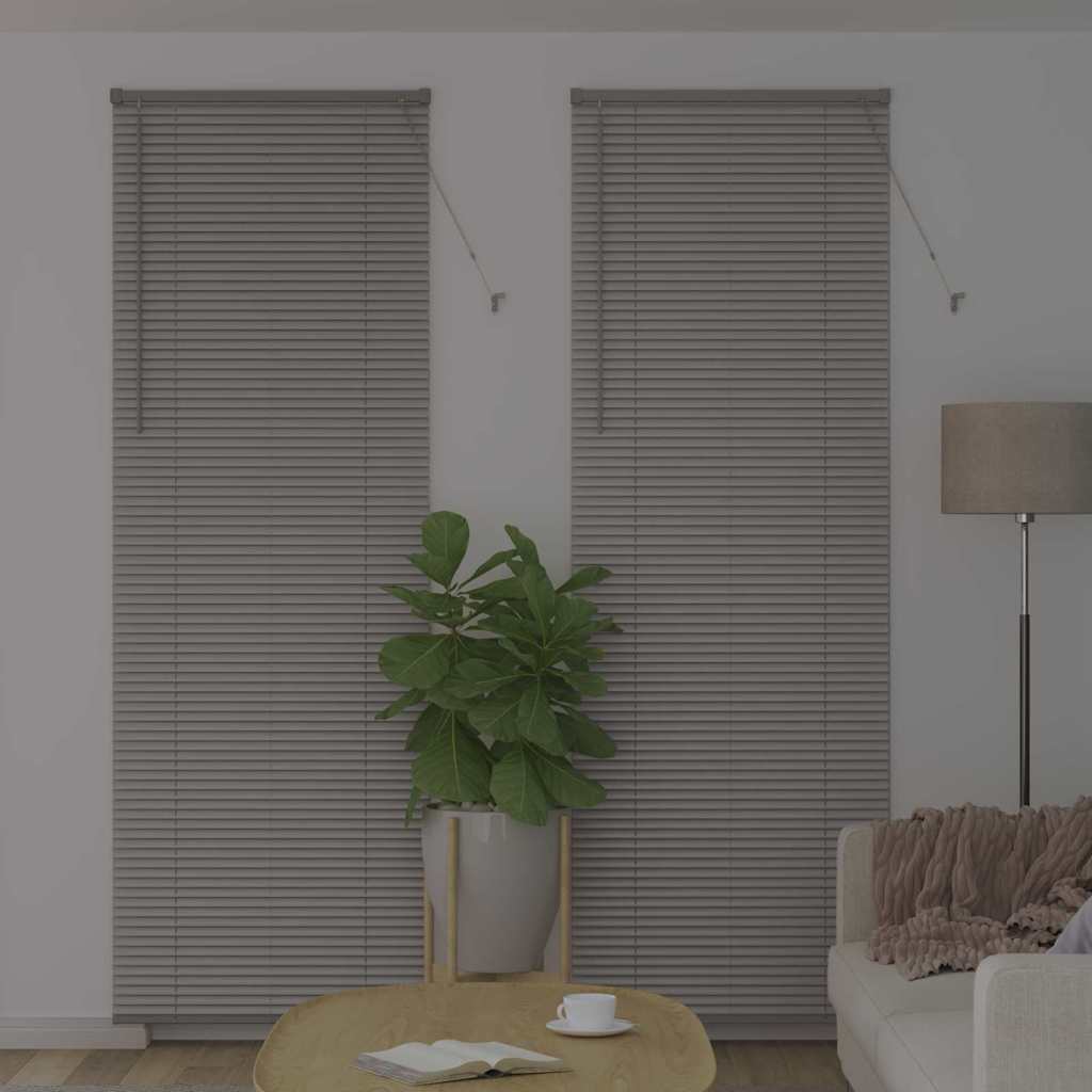 Venetian Blinds Height Adjustable Silver 220 x 75 cm Aluminium