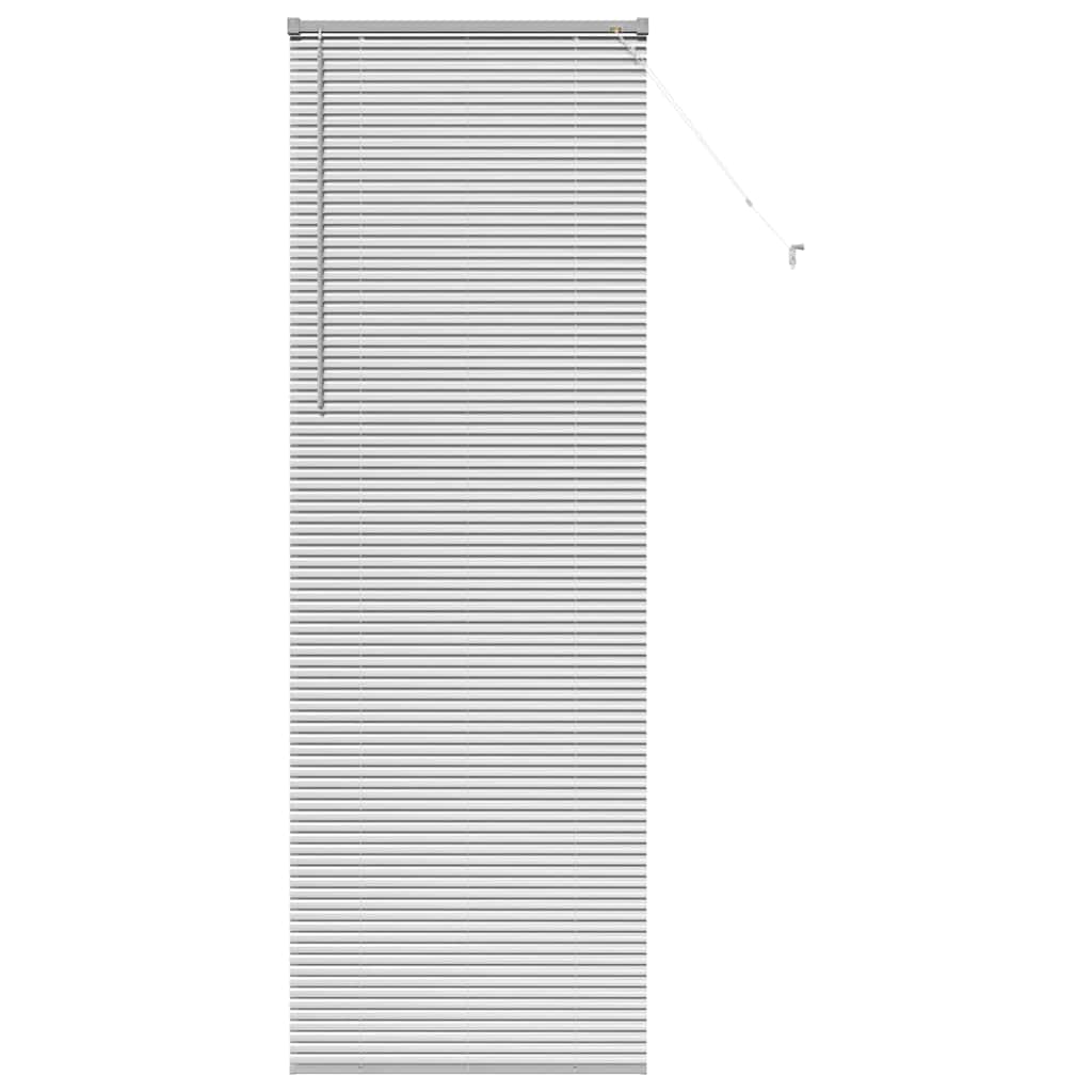 Venetian Blinds Height Adjustable Silver 220 x 75 cm Aluminium