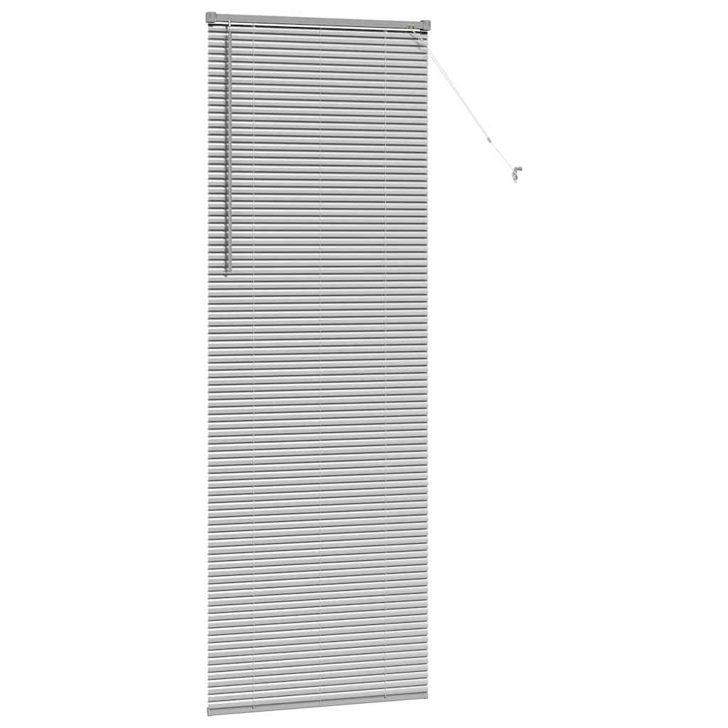 Venetian Blinds Height Adjustable Silver 220 x 80 cm Aluminium