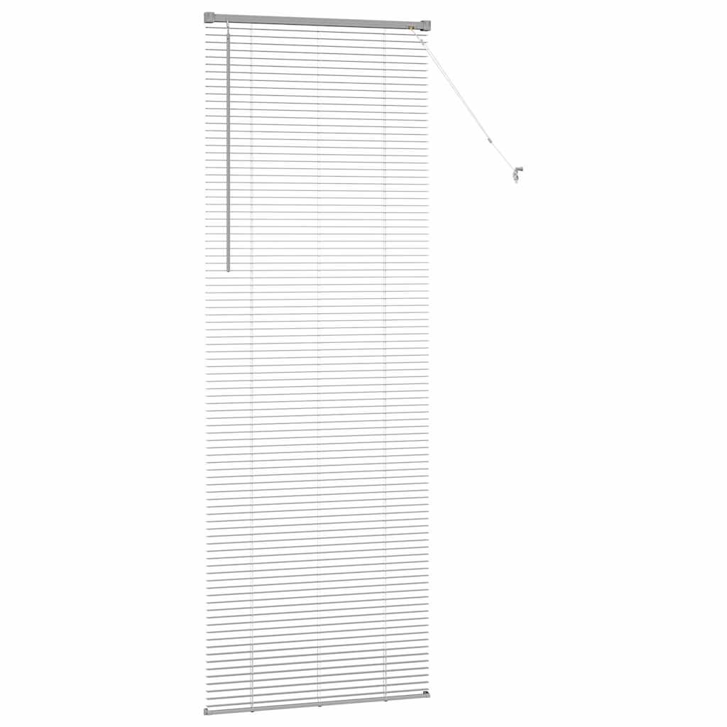 Venetian Blinds Height Adjustable Silver 220 x 80 cm Aluminium