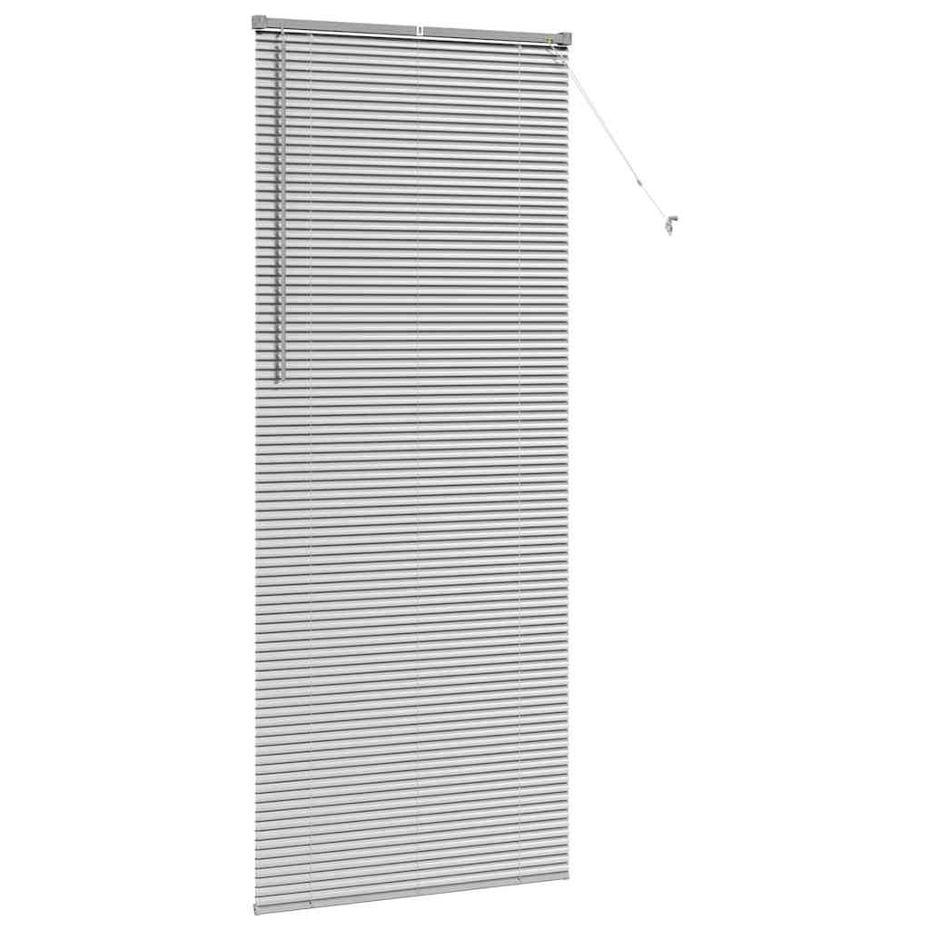 Venetian Blinds Height Adjustable Silver 220 x 90 cm Aluminium