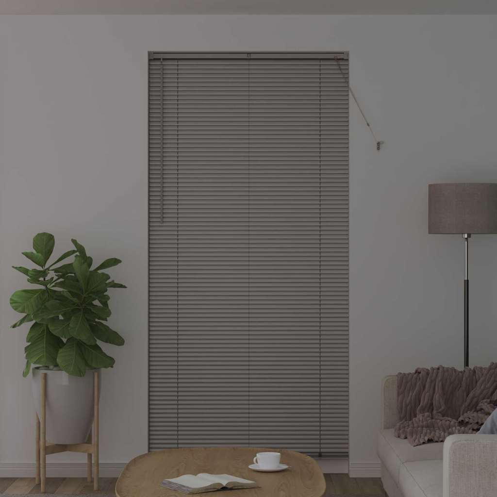 Venetian Blinds Height Adjustable Silver 220 x 105 cm Aluminium