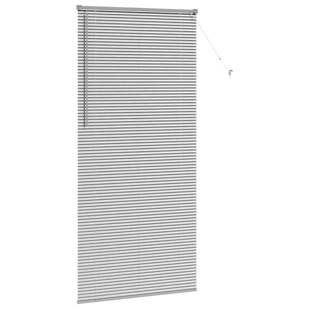 Venetian Blinds Height Adjustable Silver 220 x 105 cm Aluminium