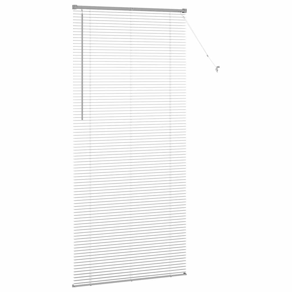 Venetian Blinds Height Adjustable Silver 220 x 105 cm Aluminium