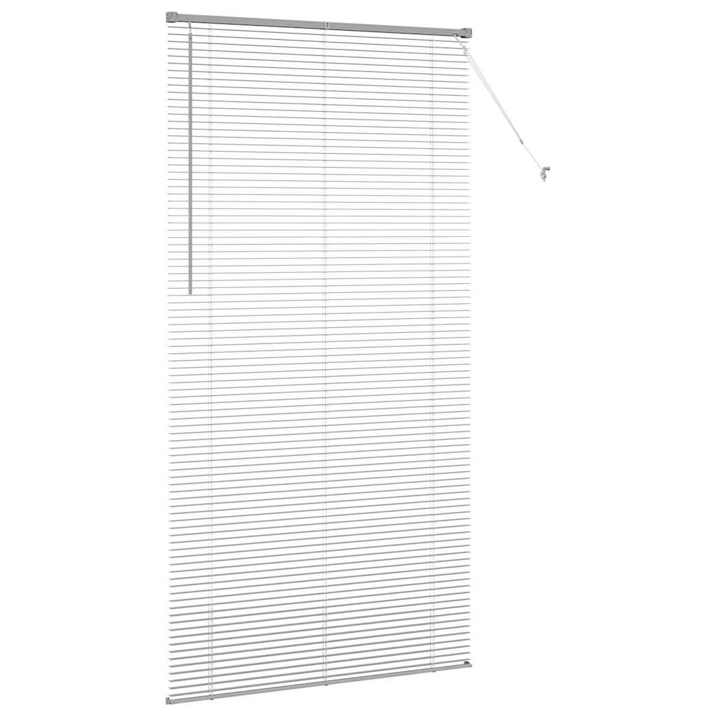 Venetian Blinds Height Adjustable Silver 220 x 115 cm Aluminium